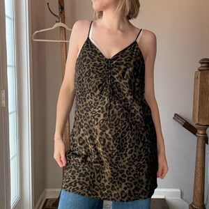Zara Animal Print Satin Dress